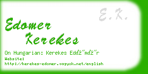 edomer kerekes business card